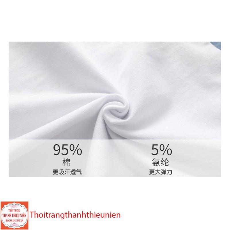 Bộ Thể Thao Cotton Bé Trai Đẹp Bộ Mặc Nhà Mùa Hè Tay Ngắn Không Cổ - 150: