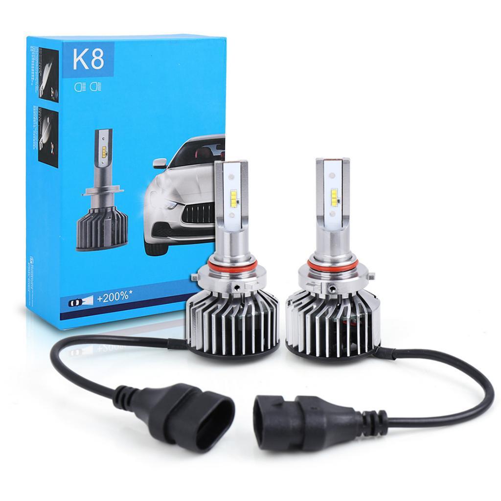 2X LED Headlight Bulbs 55W 68000 Lumens 6000K Xenon White Extremely Bright COB Chips Led Kit Motorcycle and Car Headlight 9005
