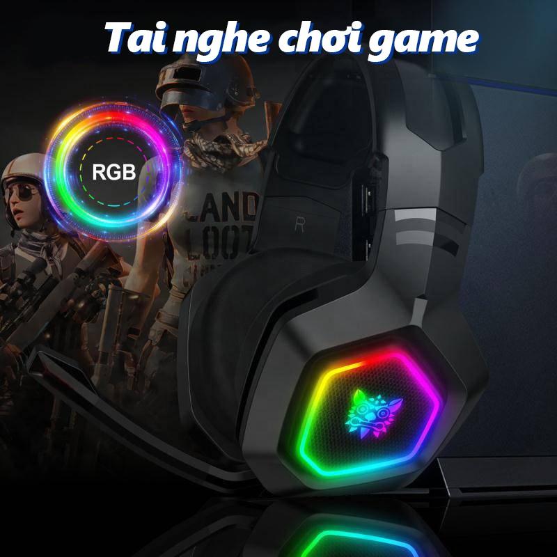 ONIKUMA K10 Tai Nghe Trùm Đầu Chơi Game Ps4 Rgb Led Cho Pc Laptop Ps4,Online [Hàng chính hãng]