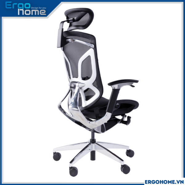 Ghế làm việc Ergonomic GTchair Dvary Butterfly siêu êm ái thiết kế chuẩn Công Thái Học, bảo vệ tốt cột sống, ngả sâu đến 160 độ tựa đầu 3D điều chỉnh ở tay ghế siêu tiện lợi - ERGOHOME