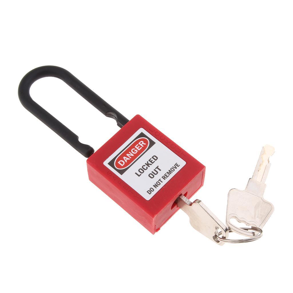 2x Security Lock Padlock with Different PVC Stainless Steel Red