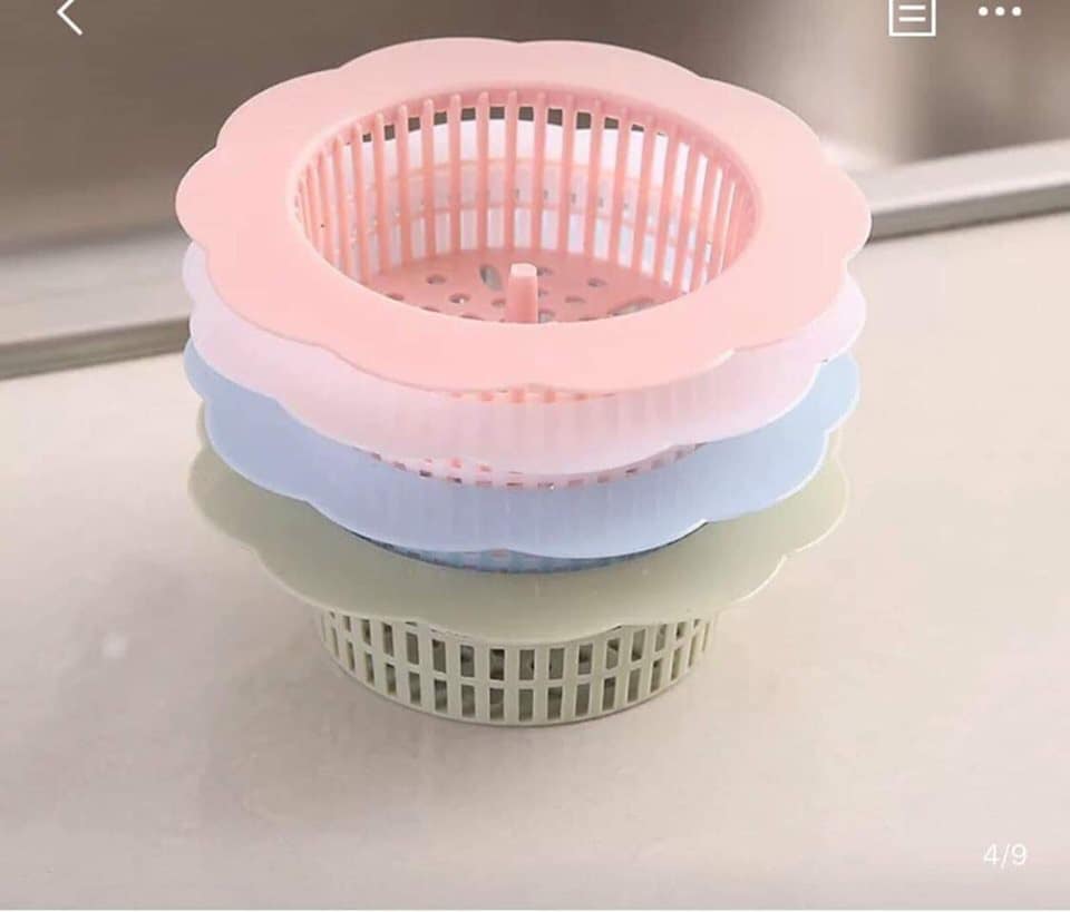 Combo 2 Lọc rác nhựa Bồn rửa chén, bát hình hoa - Tặng 2 móc dán siêu dính