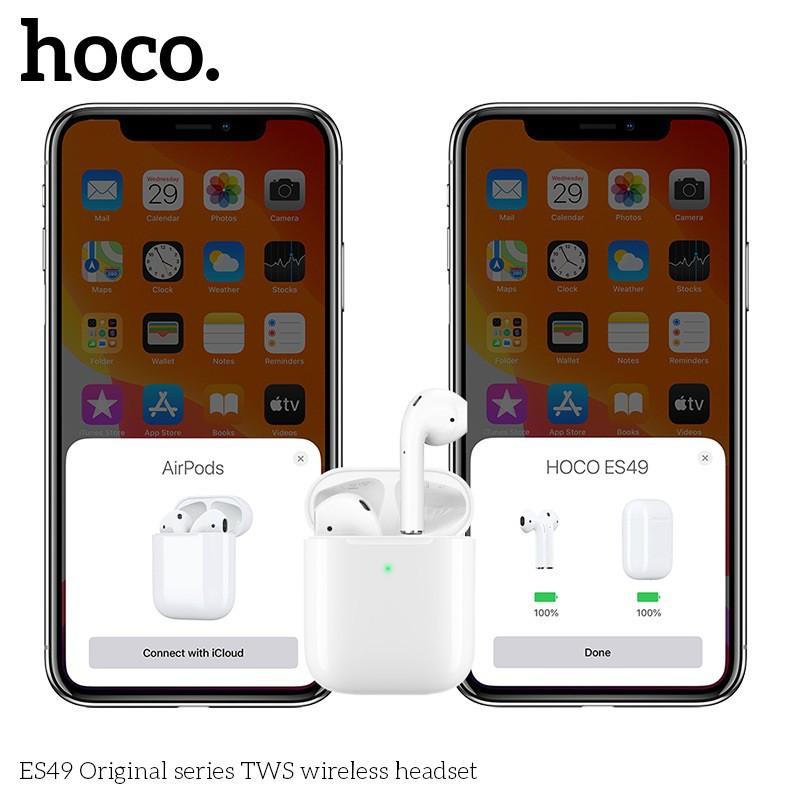 Tai nghe bluetooth TWS Hoco ES49 Original series V5.0 (Trắng) - HÀNG CHÍNH HÃNG