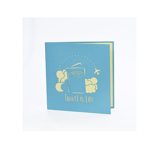 H01 -  Thiệp 3D Vali Du Lịch – Travel Is Life – Pop Up Card Viethands Giftshop