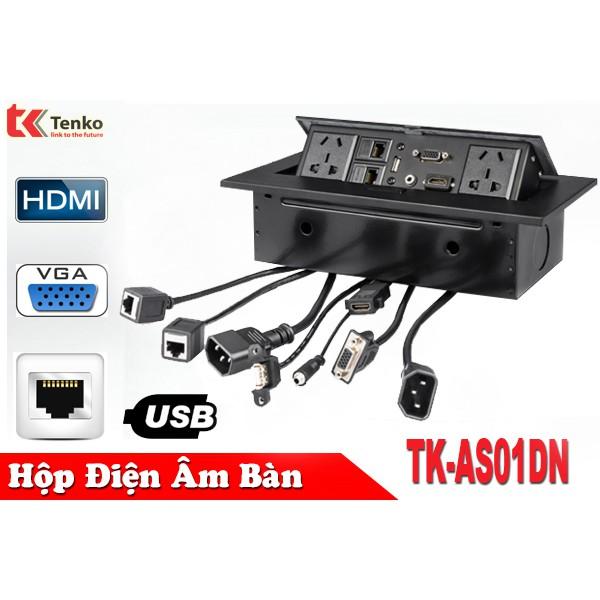 Hộp Ổ Cắm Điện Âm Bàn - Âm Sàn HDMI/VGA/LAN/USB TK-AS01DN