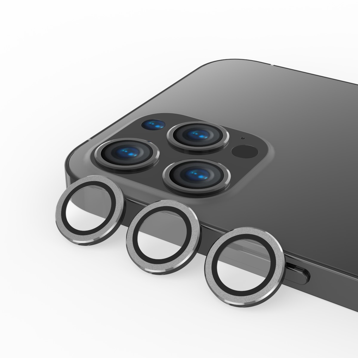 Kính Cường Lực cho Camera Lens MIPOW KINGBULL ALUMIUM Trong Suốt Viền Màu Dành Cho iPhone 13 Pro Max / 13 Pro_ Hàng Chính Hãng