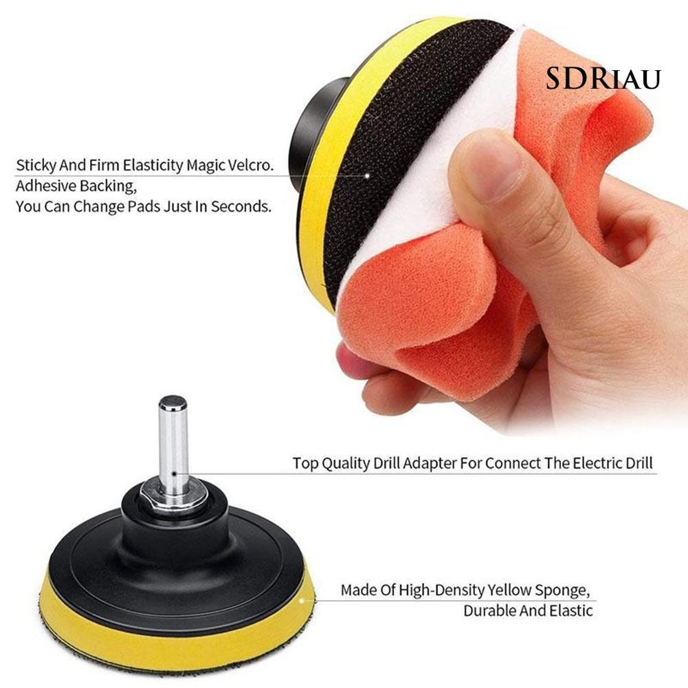 Bộ 22 Miếng Mút Tròn Đánh Bóng Xe Hơi Kích Thước 3 Inch