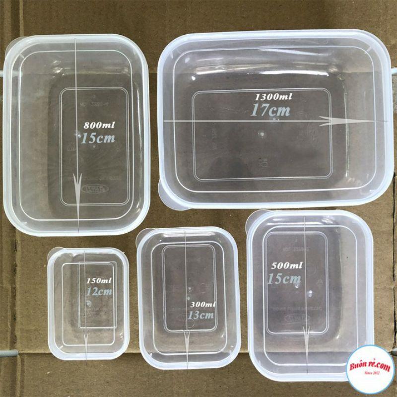 Hộp trữ đồ đông - hộp nhựa trong suốt song long đựng thực phẩm( 1 hộp )