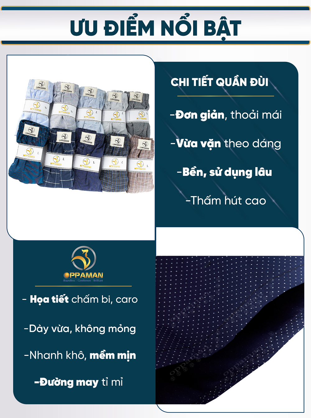 Quần đùi nam caro Oppaman co giãn cotton có túi khuy cài siêu xịn OD1- 1 cái