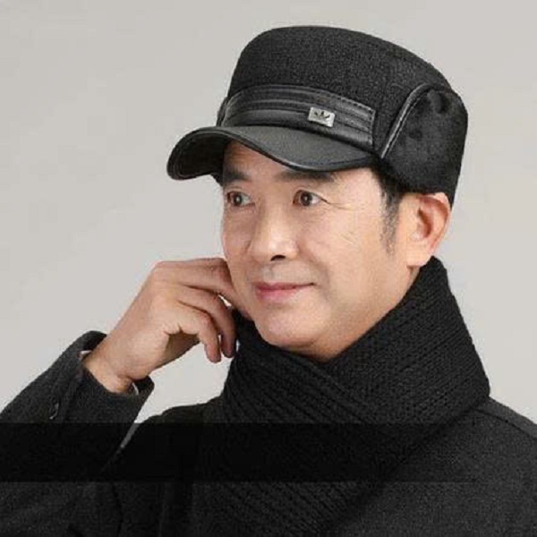 [KoSuyTu] Mũ Lót Lông Cho Bố Và Ông - Kiểu Dáng Mũ Lưỡi Trai Vành Da Có Tai Che Gấp Gọn, Ấm Áp Mà Vẫn Thời Trang, Sang Trọng, Phong Độ