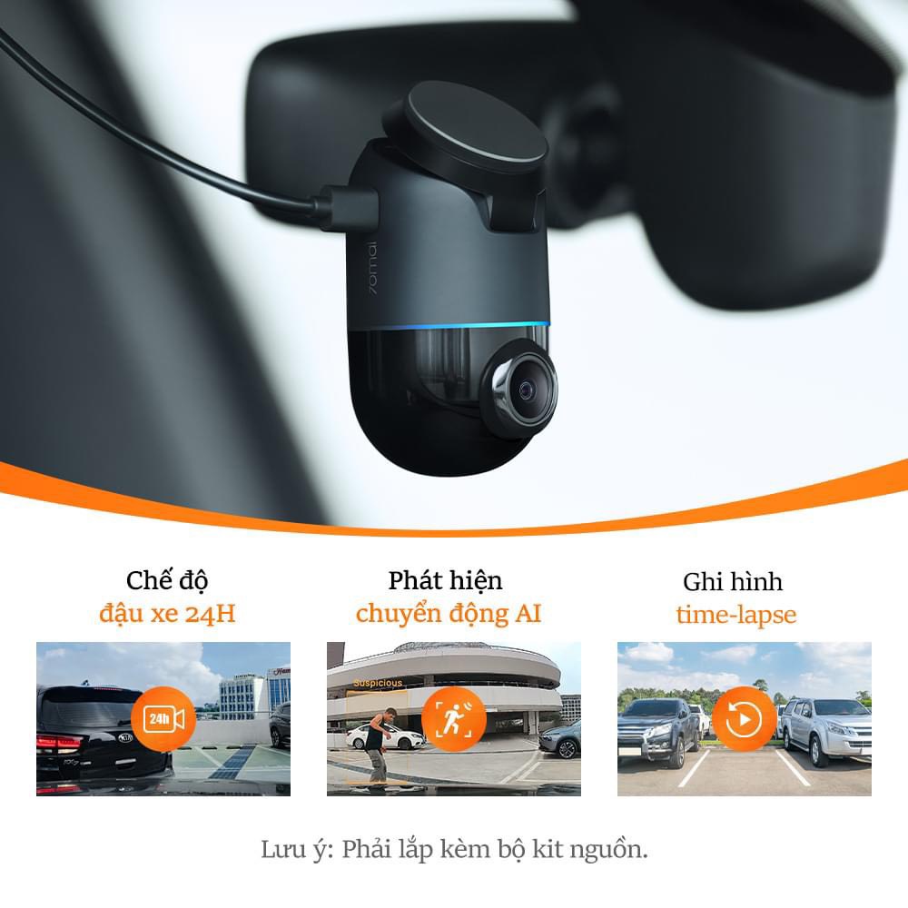 Camera hành trình ô tô Sothing 70mai Omni X200 giám sát từ xa, xoay 360- Hàng chính hãng