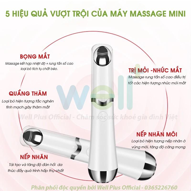 Máy Massage Mắt Mini Cao Cấp, Máy Mát Xa Mắt Làm Giảm Nếp Nhăn Quầng Thâm, Bọng Mắt Thế Hệ Mới