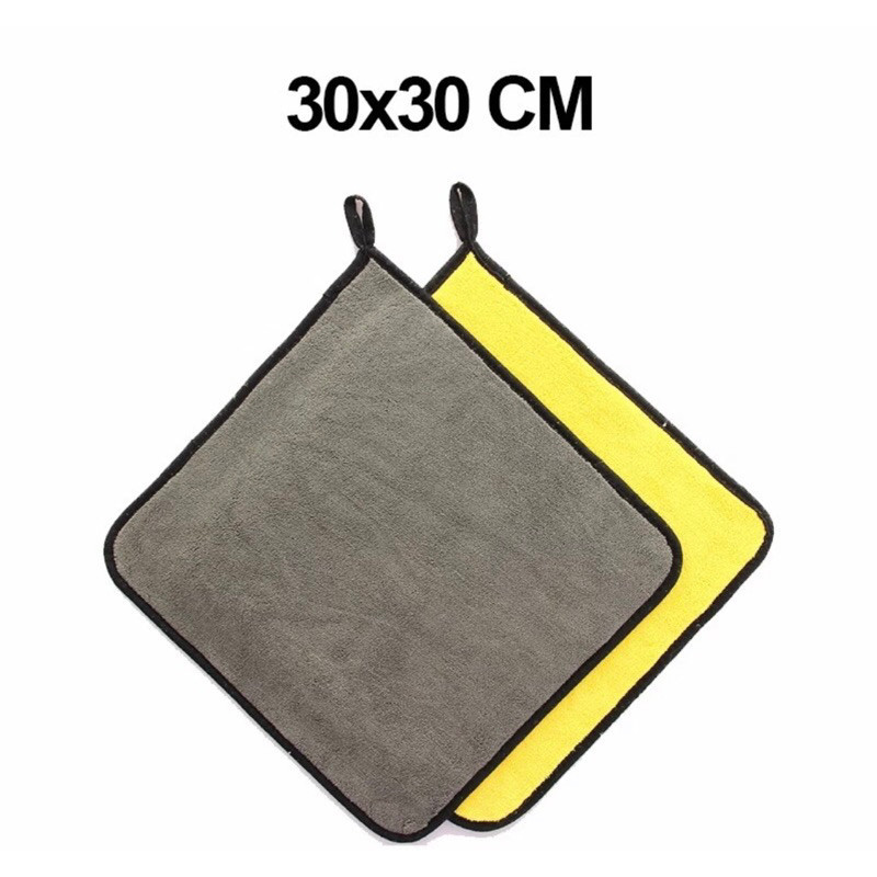 Khăn lau xe hơi ô tô cao cấp microfiber 3 kích thước dày mịn không để lại bụi vải, không để lại vệt nước, khăn lau chùi nhà cửa siêu sạch siêu thấm hút không đổ lông, rụng lông