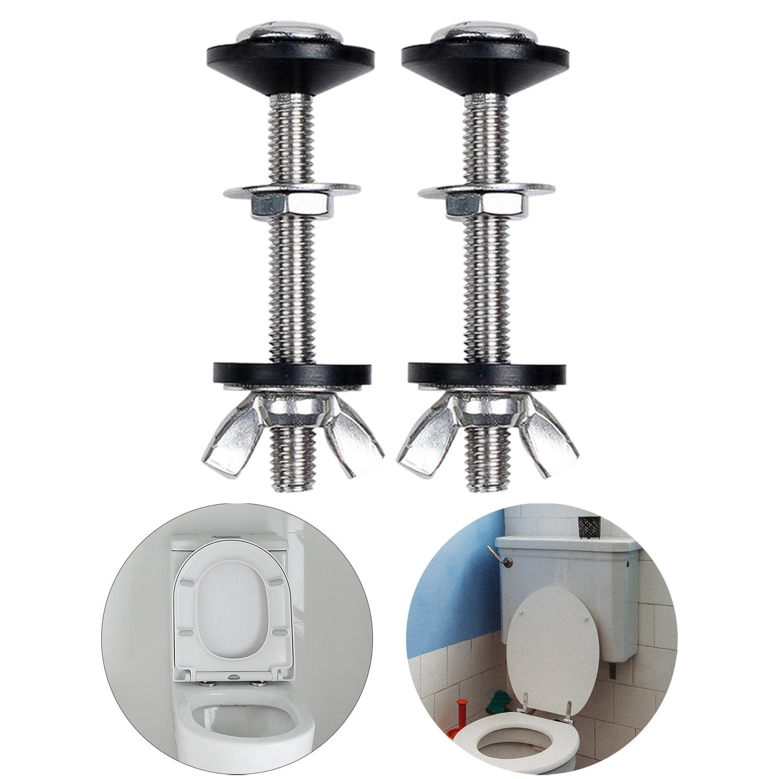 Toilet , Stainless Steel Toilet Tank Screw Fixing , Heavy Duty  with Waterproof Rubber Gasket