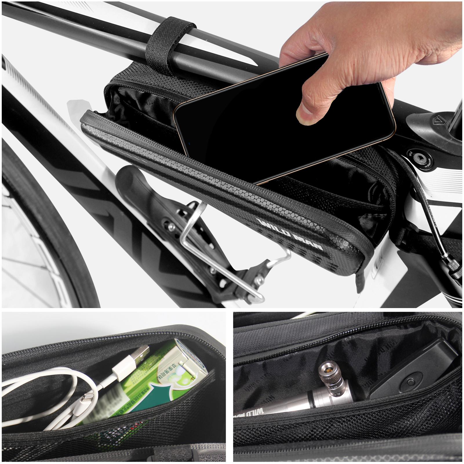 Hình ảnh Chiếc túi đựng đồ đi xe đạp 1,2L vỏ cứng, có khả năng chống thấm nước, chống rơi và đủ lớn cho các vật dụng và dụng cụ hàng ngày của bạn.