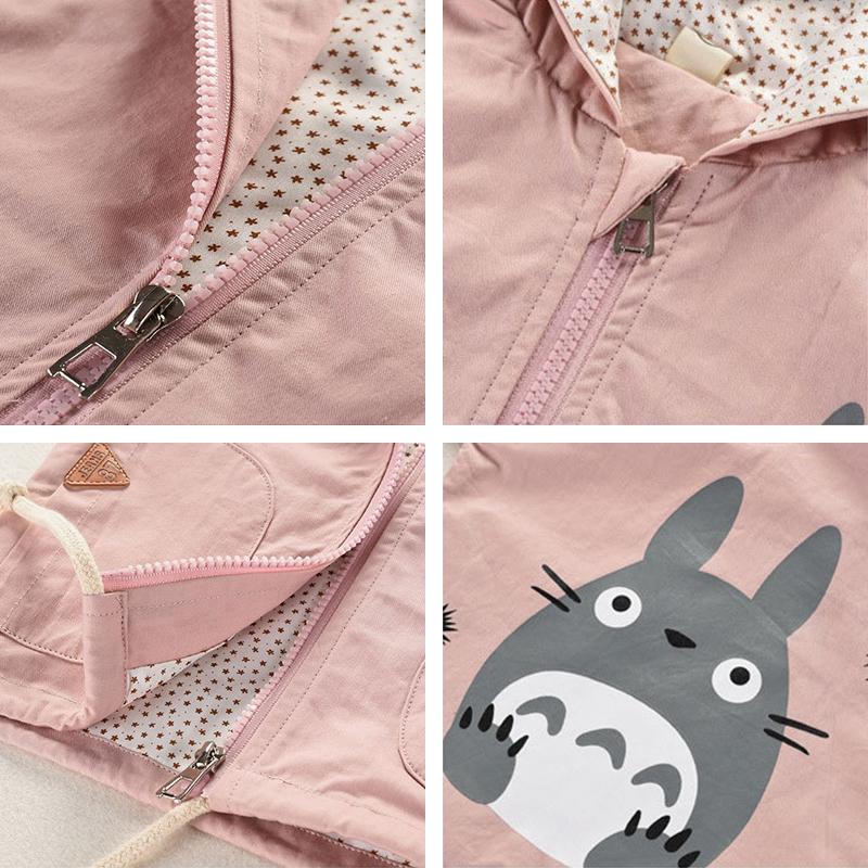 Sơ Sinh Bé Trai Quần Áo Bé Gái Mùa Xuân, Mùa Thu Áo Khoác Trẻ Em Áo Gió Hoạt Hình Dễ Thương Totoro Hoodie Bé Áo Khoác Trẻ Em Áo Khoác Ngoài 1-4Y