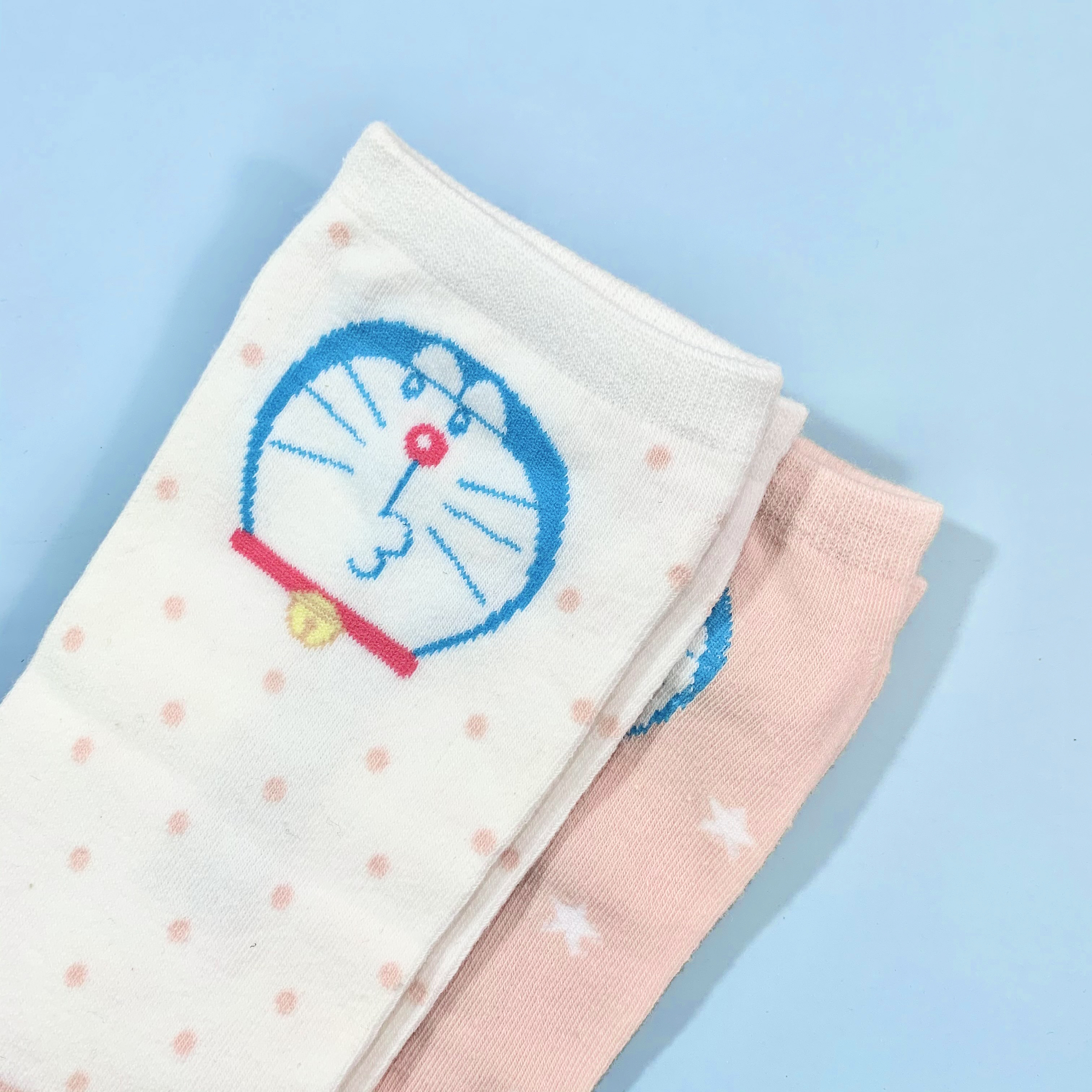 Set hộp 4 đôi tất nữ NICESOKS chất liệu cotton cao cấp, ngắn cổ thể thao, họa tiết Doraemon , hàng chính hãng NS5005FS