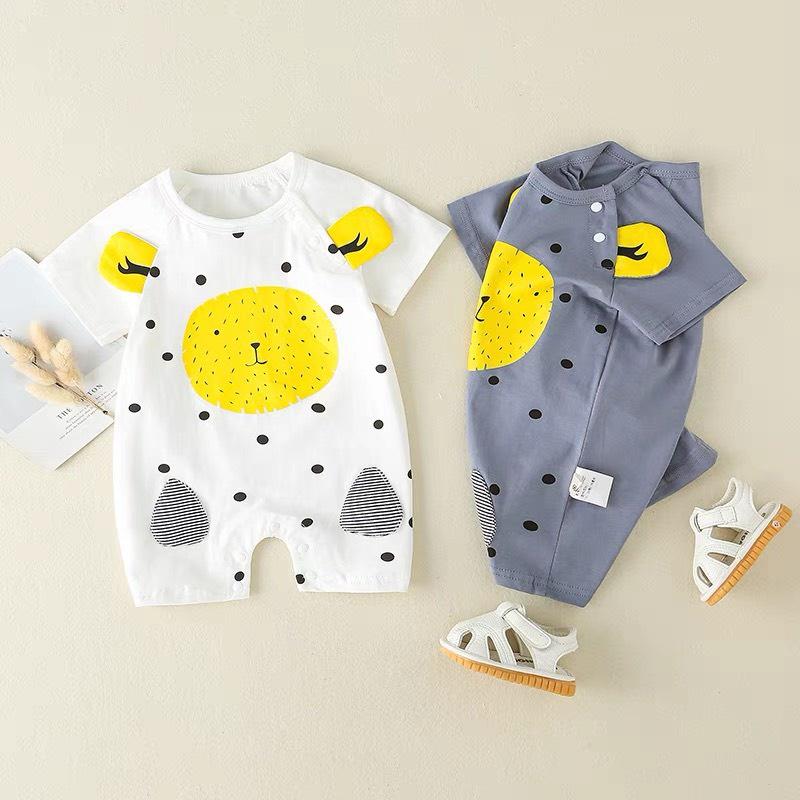 Bodysuit cho bé sơ sinh mẫu hoạt hình đáng yêu size 3-12kg chất thun cotton 4 chiều mềm mịn thoáng mát