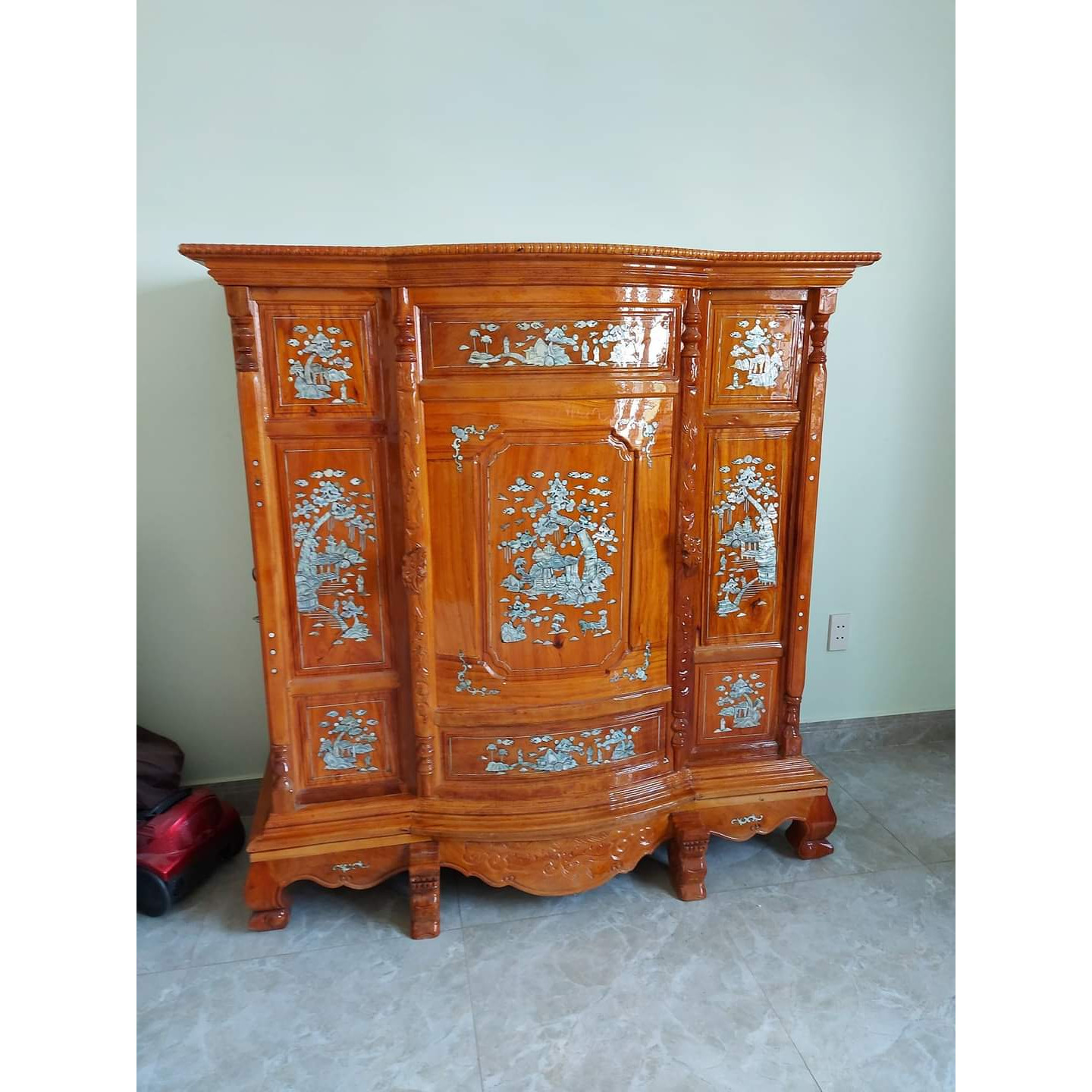 tủ thờ căm xe 6 chân ngang 1m47