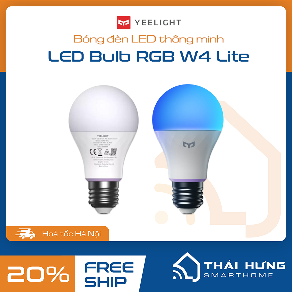 Hình ảnh Bóng đèn Led thông minh Yeelight Bulb W4 Lite 9W-RGB 16 triệu màu - Hỗ trợ Homekit, Razer Chroma