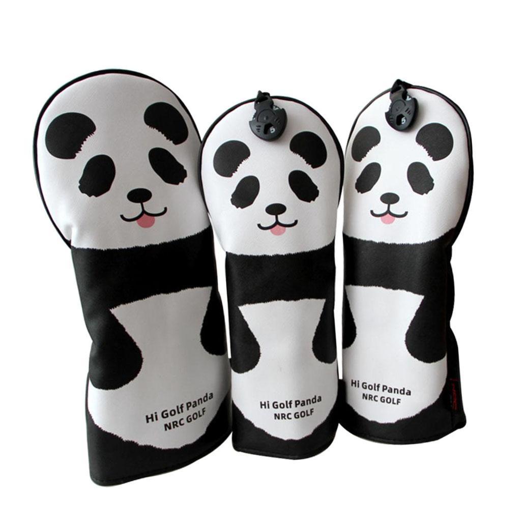 3pcs Golf Club Head Cover Golf Wood Driver Headcover Protector w/ Number Tag