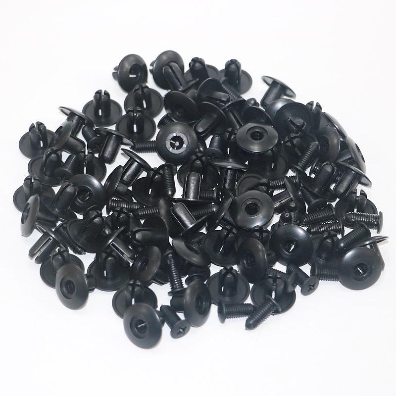 Set 100 Đinh Tán Nhựa 8mm Chuyên Dụng Cho Xe Hơi