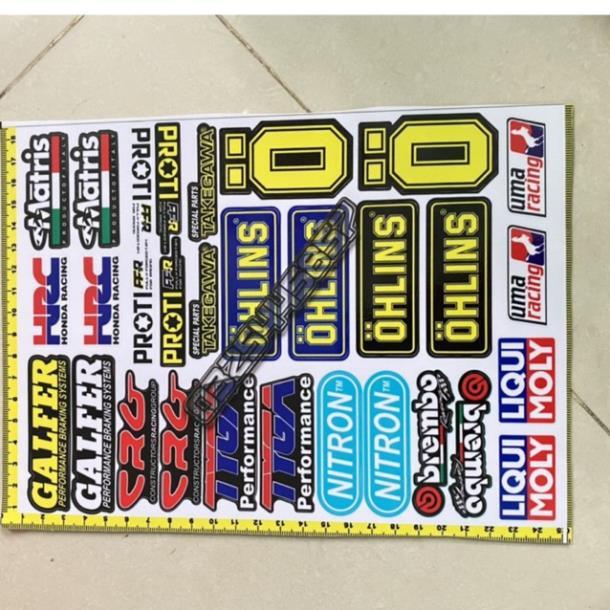 Set logo nhãn hiệu đồ chơi xe máy