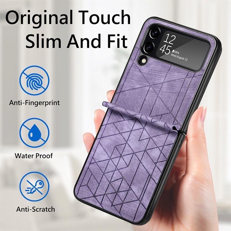 Ốp lưng dành cho Galaxy Z Flip 4 ví giả da thời trang