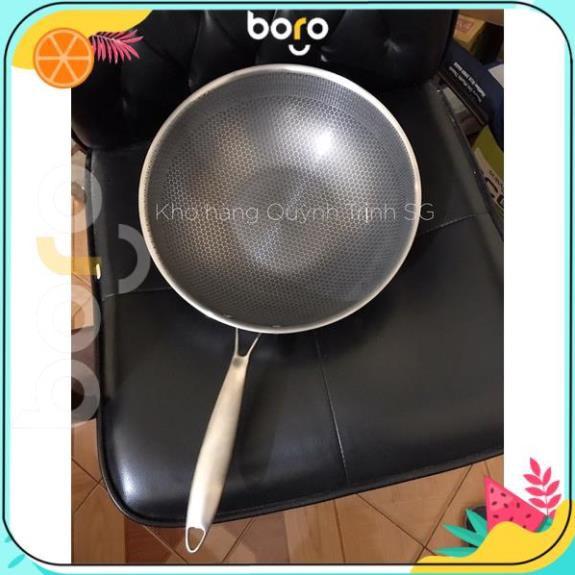 CHẢO CHỐNG DÍNH CHẢO VÂN TỔ ONG SÂU LÒNG INOX SIZE 32 CM HÀNG CAO CẤP