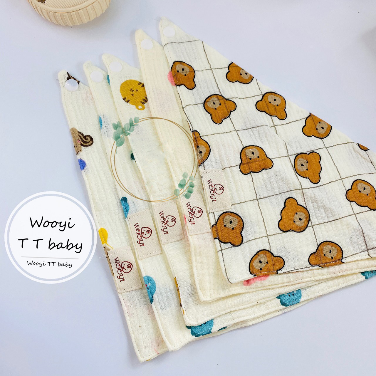 Khăn sữa Muslin 2 lớp sợi tre cao cấp hộp 6 cái 30x30cm