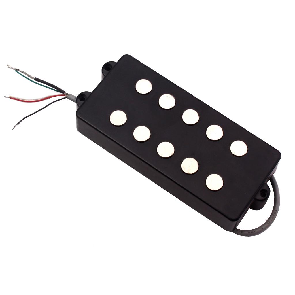 5 Dây Humbucker Đôi Cuộn Dây Thu Cảm Biến Guitar Pickup Cầu Đen Một Phần
