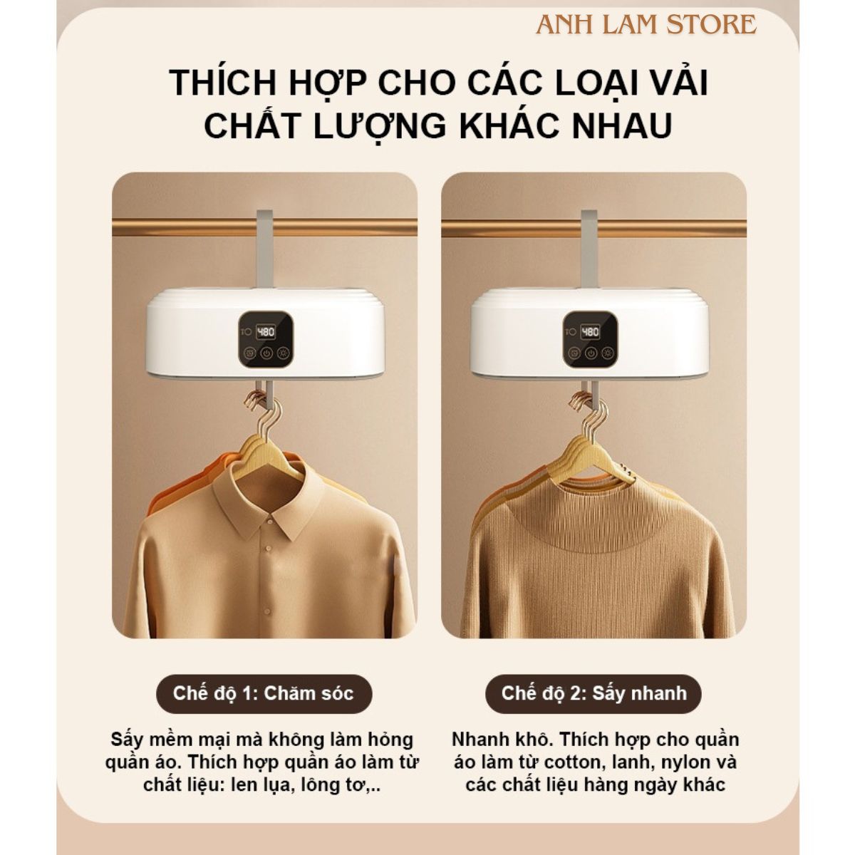 Máy Sấy Quần Áo Tròn FOLDING GYJ-002 Đa Năng Gấp Gọn, Ánh Sáng Xanh Khử Trùng Khử Khuẩn, 2 Chế Độ, Tiết Kiệm Không Gian Hàng Chính Hãng