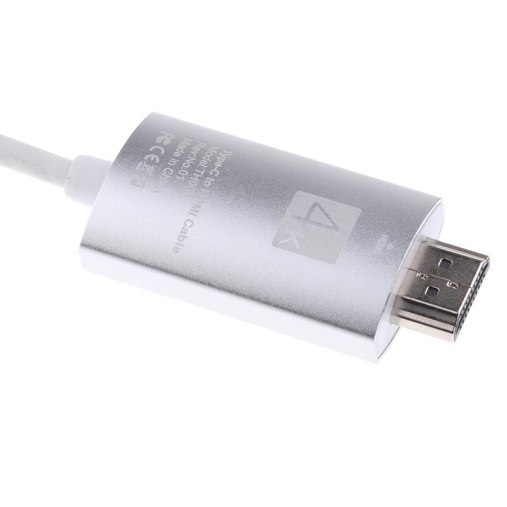 USB-C Type C USB 3.1 to HDMI 4k 2k HDTV Cable for Galaxy S8 S8 gray