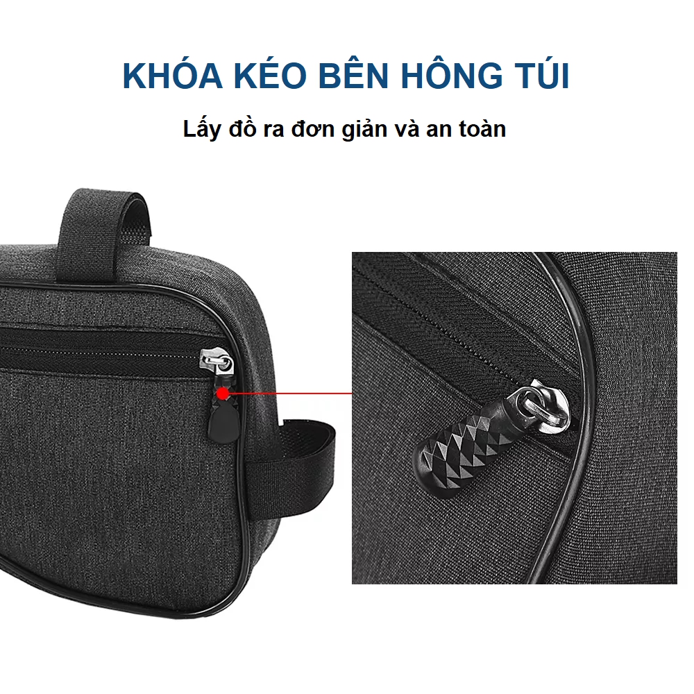 Túi treo sườn xe đạp HATSU-BSOUL tam giác dài 26cm - Túi xe đạp địa hình MTB - siêu nhẹ tiện dụng