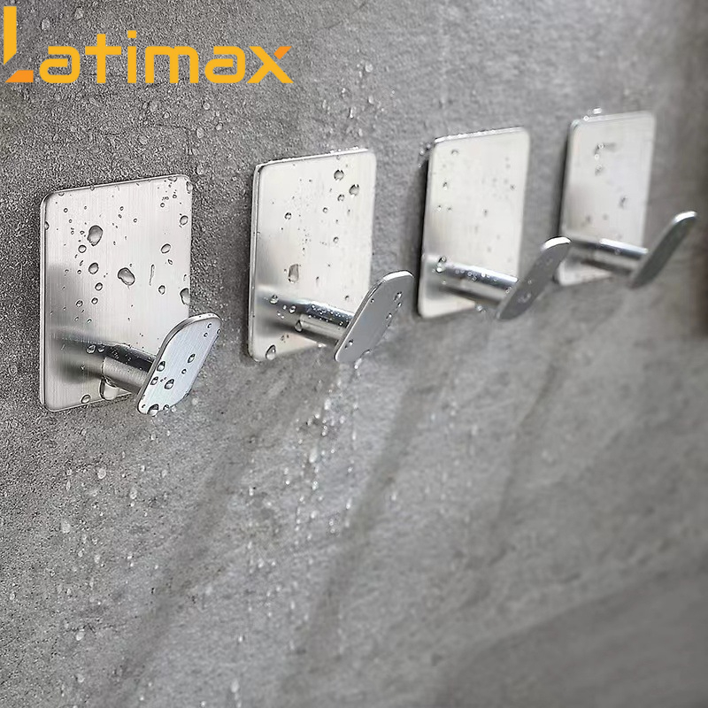 Móc Dán tường treo đồ Latimax MD06 chân vịt đế vuông chất liệu Inox 304 cao cấp chống han gỉ