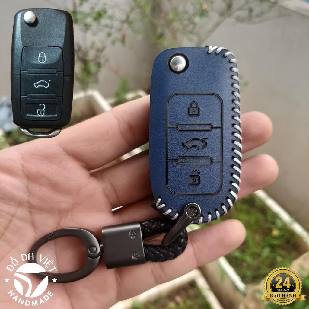 Bao Da chìa khóa Kenbo, ChengLong, Hyundai Cổ, Khoá Gập 3 Nút, Da Bò Thật, Bảo Hành 2 Năm