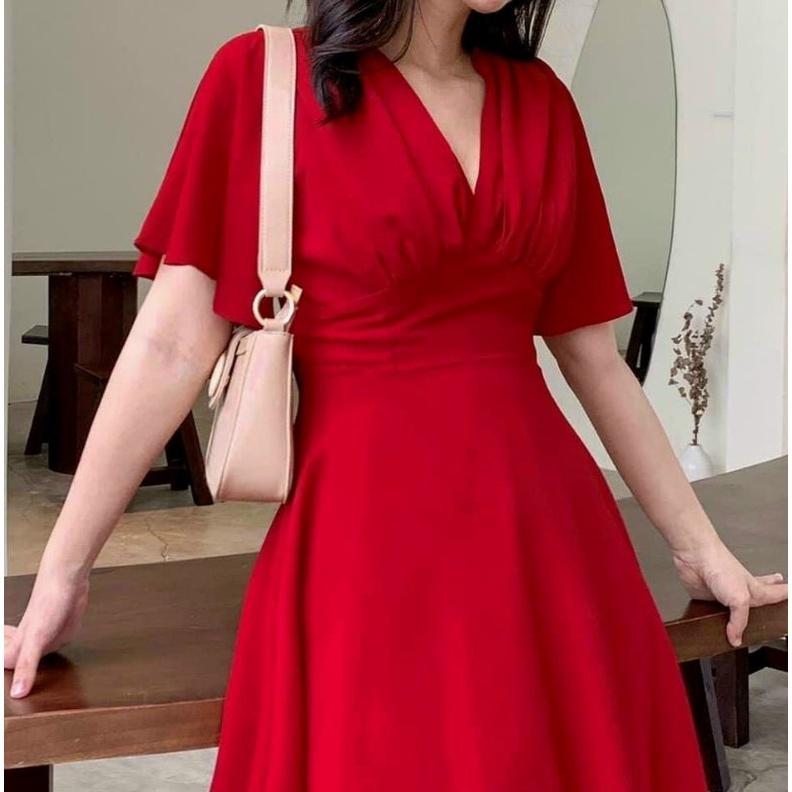ĐẦM NỮ TAY CÁNH TIÊN NHÚN EO ĐI TIỆC