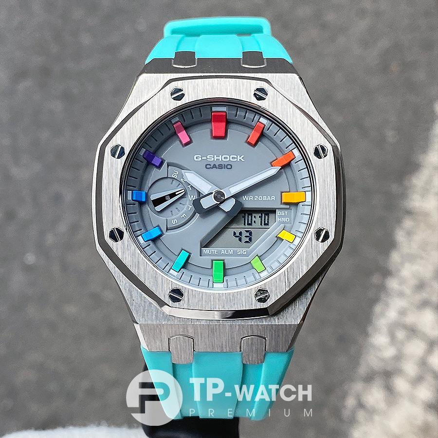 Đồng Hồ Nam Dây Nhựa Casio G-Shock GA-2110ET-8A AP CUSTOM TIFFANY x RAINBOW ROYAL OAK (SPECIAL)