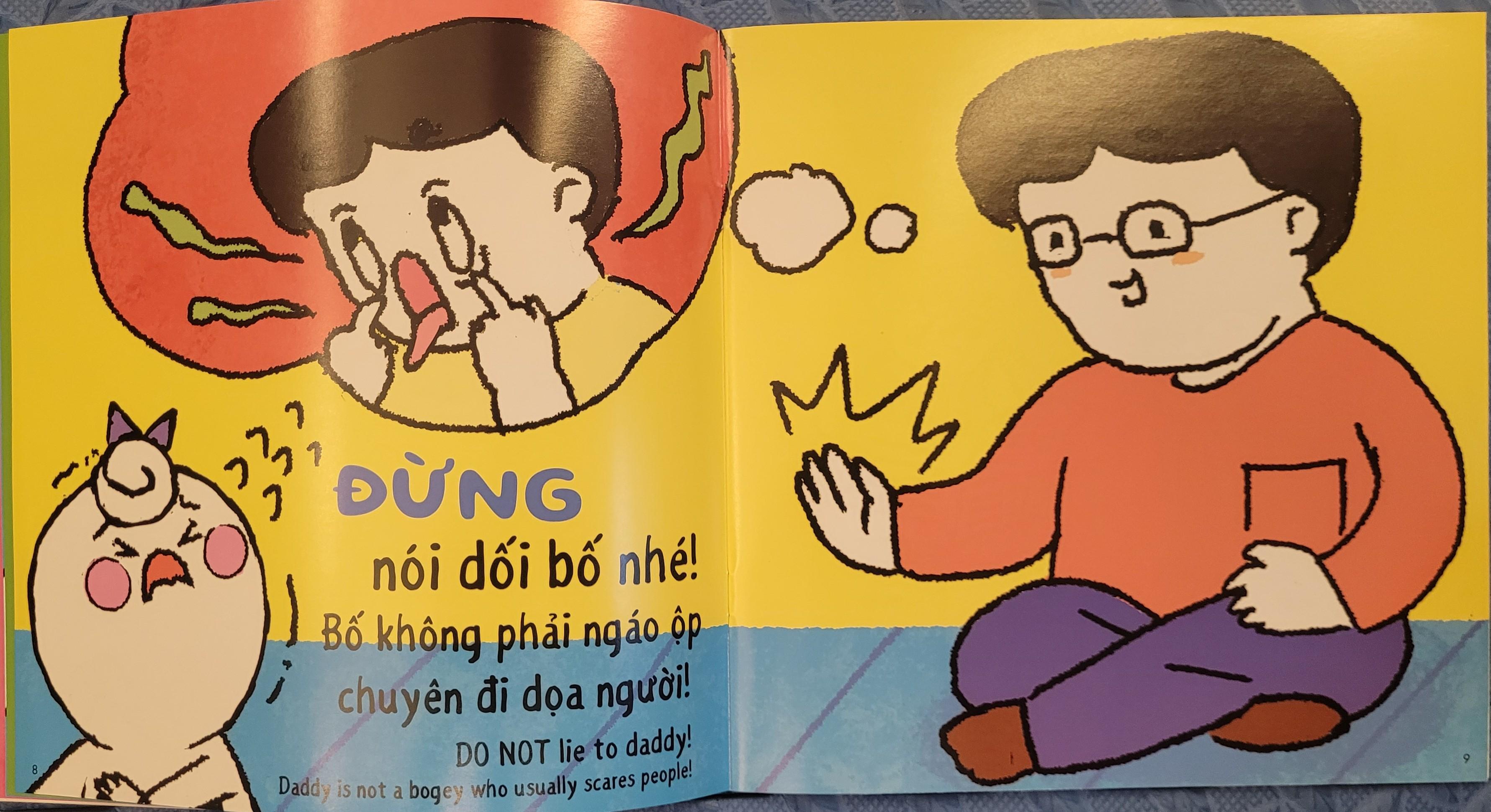 Sách Ehon Miu Bé Nhỏ Phần 2 Song Ngữ - Đừng Nói Dối Nhé