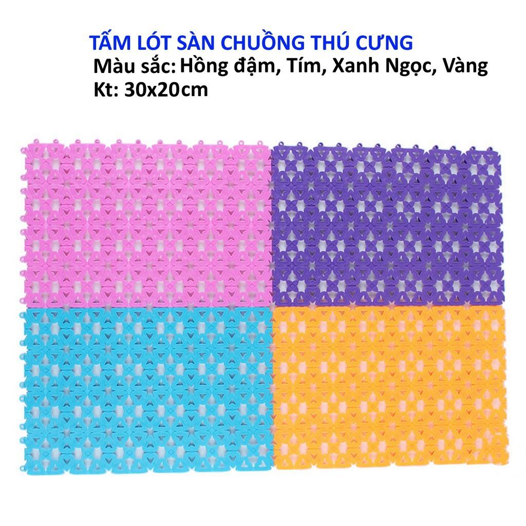 Tấm lót sàn chuồng chó, mèo bằng nhựa nhiều màu bằng nhựa PVC 20x30cm