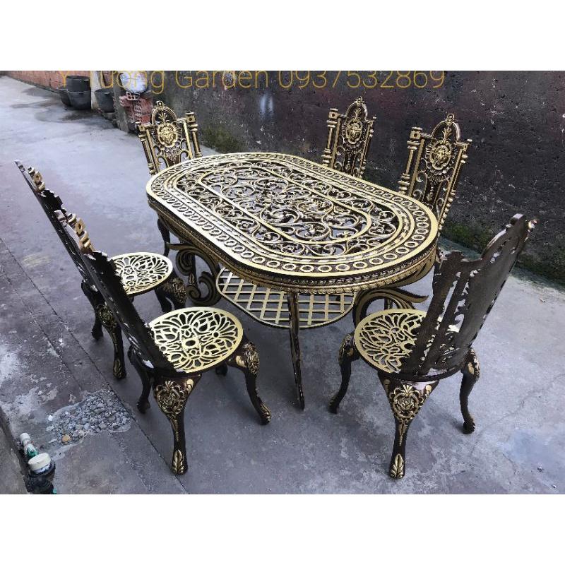 Bàn ghế sân vườn nhôm đúc