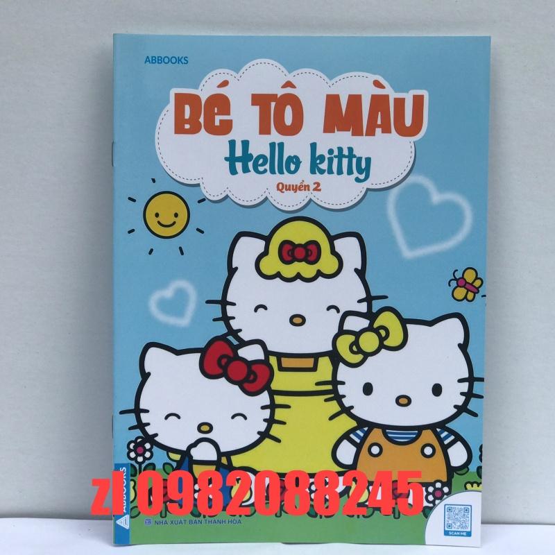 set 2 tập /vở bé tô màu helo kity