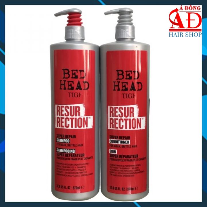Cặp dầu gội xả Tigi Bedhead màu đỏ phục hồi tóc hư tổn 970ml*2