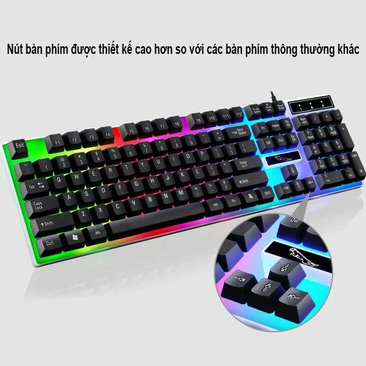 Bộ bàn phím và chuột chuyên game HN G21B Led đa màu dành cho game thủ Phù hợp với nhiều loại hệ điều hành khác nhau, nhiều cấu hình máy của PC hoặc laptop