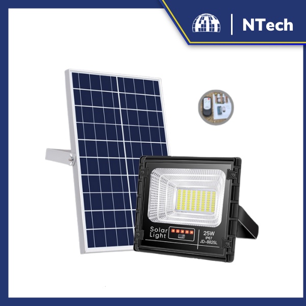 Đèn Pha Năng Lượng Mặt Trời JinDian JD-8825L Công Suất 25W