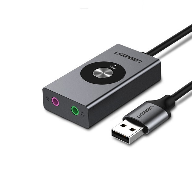 Card Sound USB 2.0 có điều khiển chính hãng Ugreen 50711