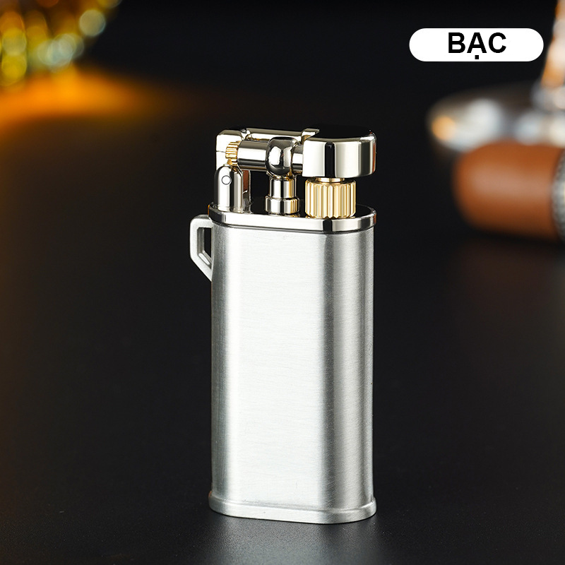Bật Lửa Chief Đánh Tay Kim Loại Bóng Trơn - Xài Gas