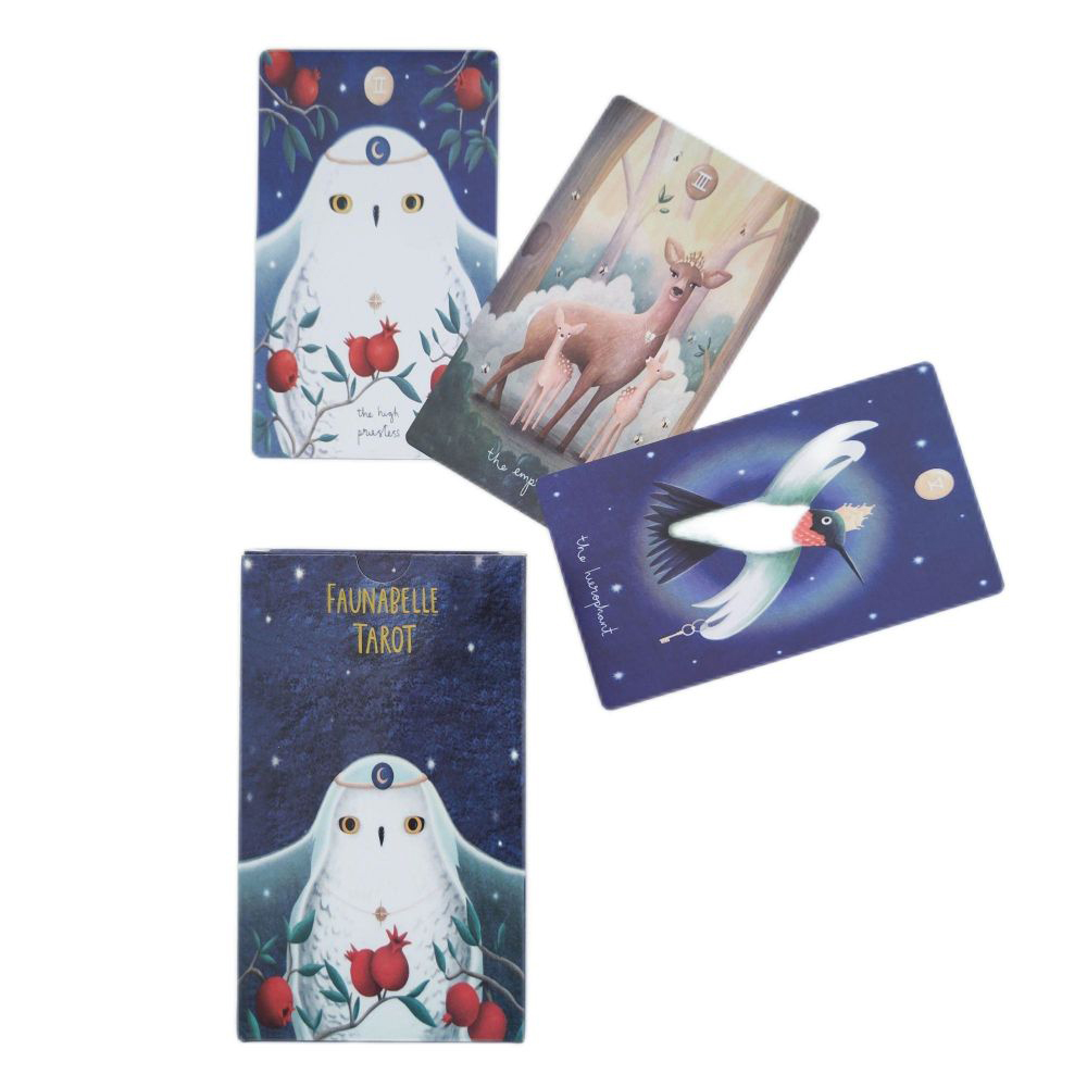 Bộ Bài Cute Ghost Tarot 78 lá 7x12 cm tặng đá thanh tẩy