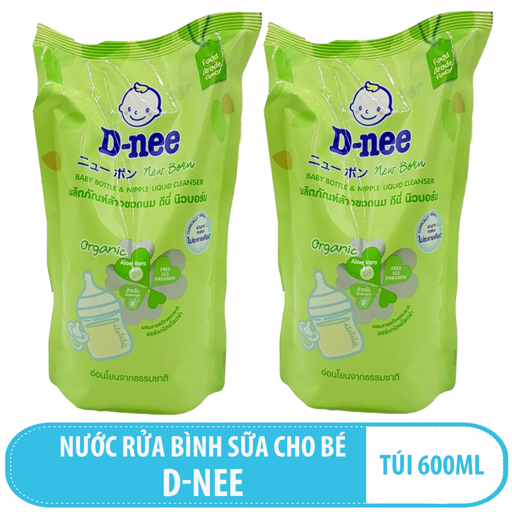 Hình ảnh Bộ 2 Gói Nước Rửa Bình Sữa D-nee (550ml x 2)