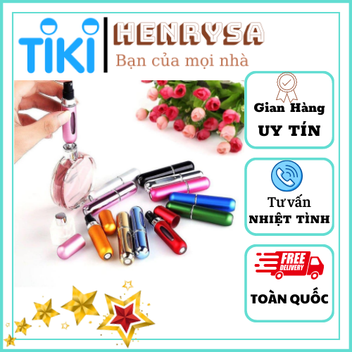 Lọ chiếc nước hoa, tinh dầu mini 5ml dạng xịt - Henrysa